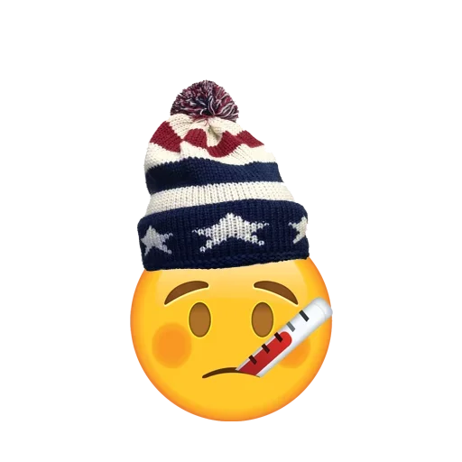 Эмодзи emoji with cute hat