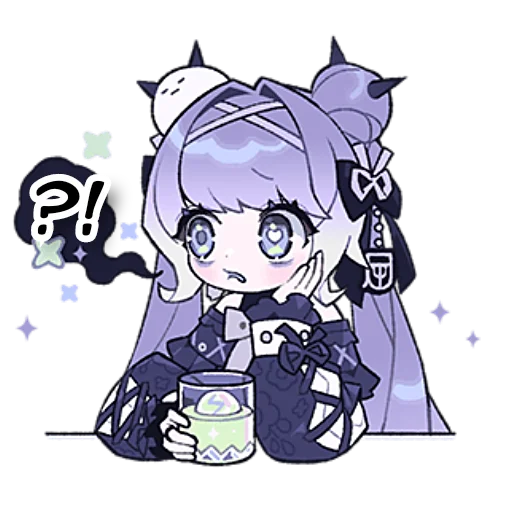 Эмодзи Бодрая вялая–тян