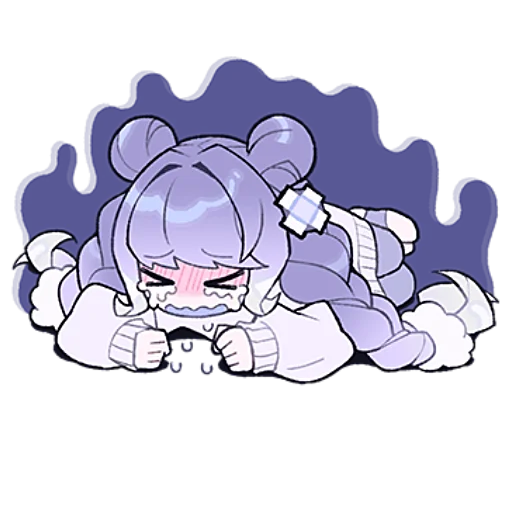 Эмодзи Бодрая вялая–тян