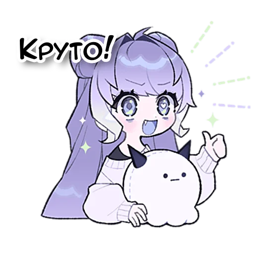 Эмодзи Бодрая вялая–тян