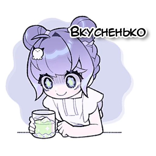 Эмодзи Бодрая вялая–тян