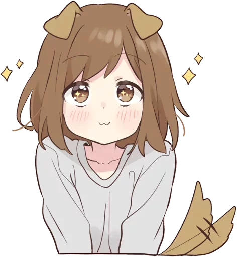 Эмодзи dog girl