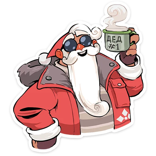 Эмодзи Дед Мороз и Снегурочка