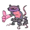 Эмодзи mimi opossum