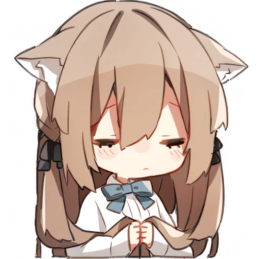 Эмодзи Пушистая кошкодевочка