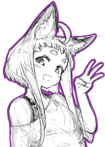 Эмодзи fox girl (jaco)