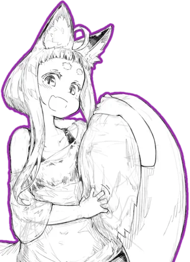 Эмодзи fox girl (jaco)