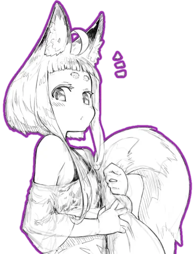 Эмодзи fox girl (jaco)