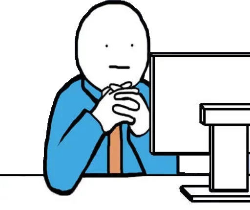 Эмодзи Guy Behind The Desk