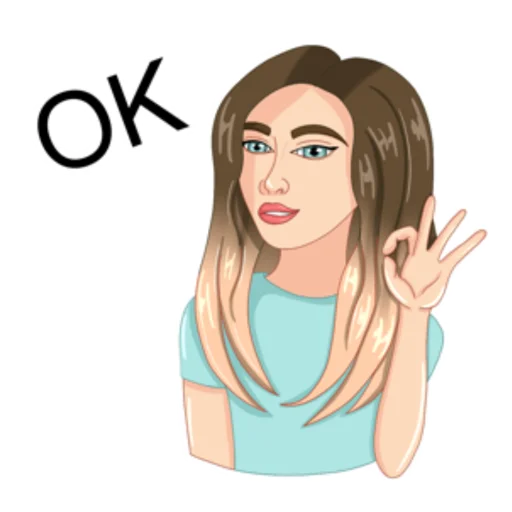 Эмодзи Girl from CatsiArt