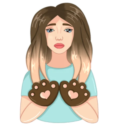 Эмодзи Girl from CatsiArt