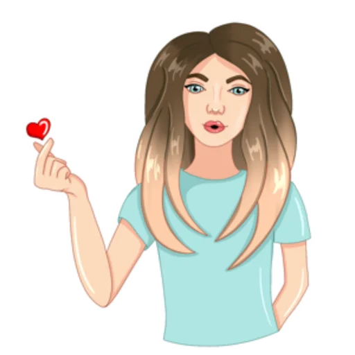 Эмодзи Girl from CatsiArt