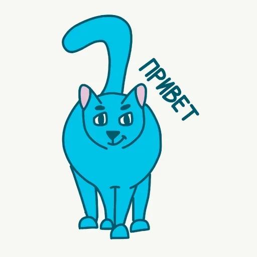 Эмодзи Голубой Котёнок