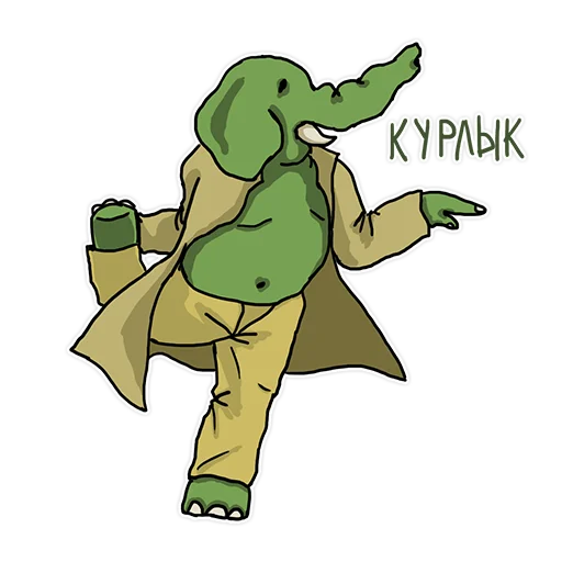 Эмодзи Человек зеленый слоник