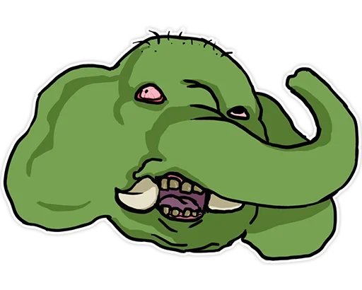 Эмодзи Человек зеленый слоник