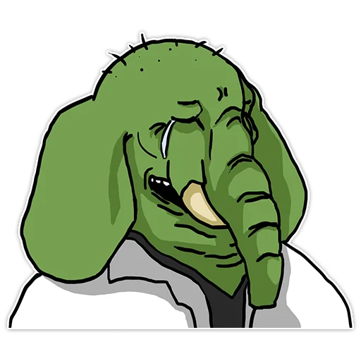 Эмодзи Человек зеленый слоник