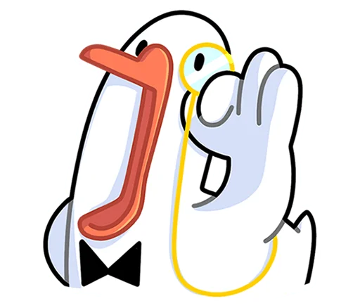 Эмодзи Гусь - за мат кусь без надписей!