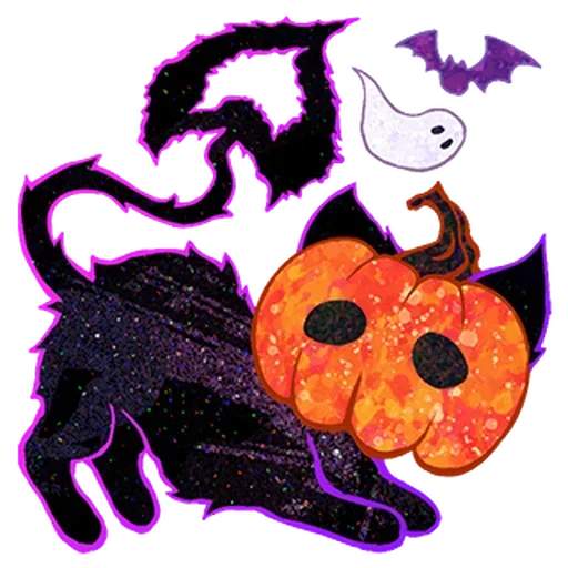 Эмодзи Halloween Space Cat 🎃