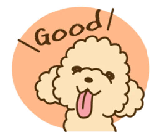 Эмодзи happy poodle