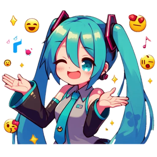 Эмодзи Hatsune Miku