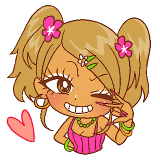 Эмодзи 2000s gyaru