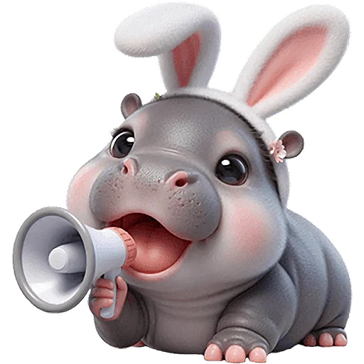 Эмодзи Бегемотик кролик