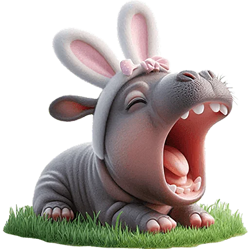 Эмодзи Бегемотик кролик