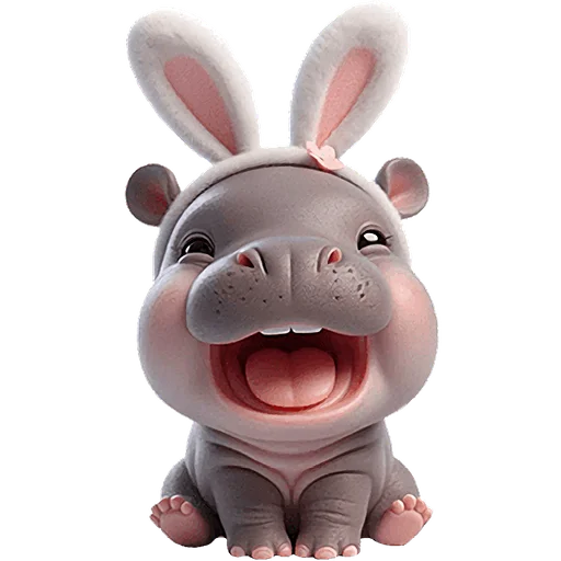 Эмодзи Бегемотик кролик