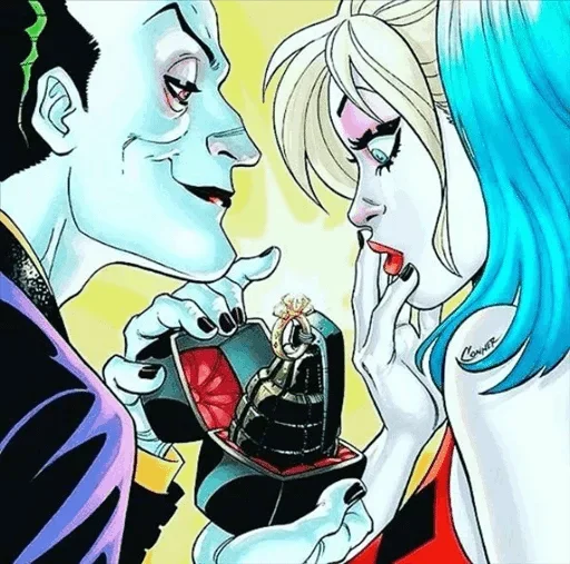 Эмодзи joker and harley love story