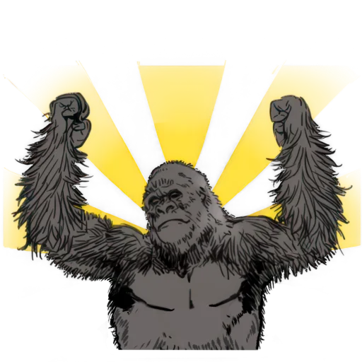 Эмодзи Просто Горилла