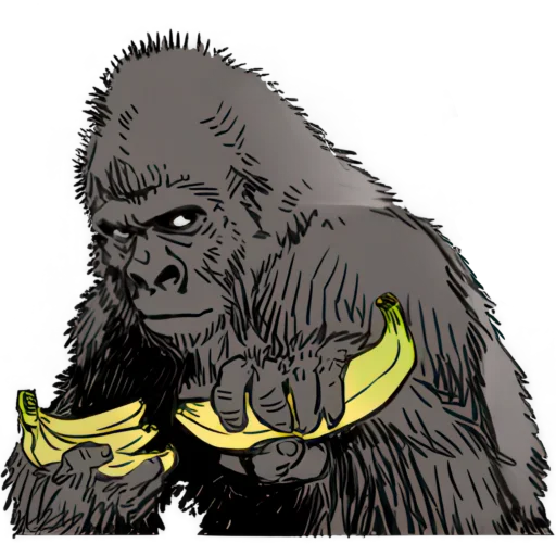 Эмодзи Просто Горилла