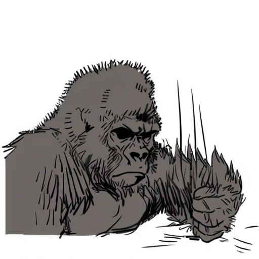 Эмодзи Просто Горилла