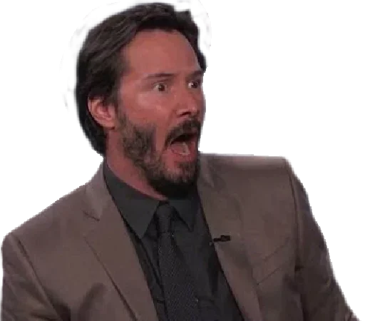 Эмодзи Киану такой лапочка