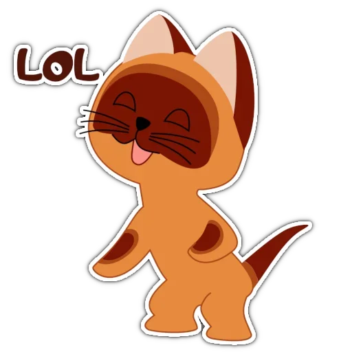 Эмодзи Котенок по имени Гав