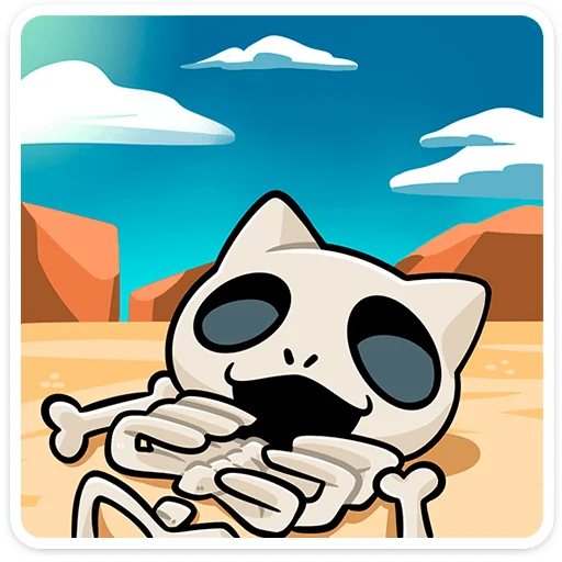 Эмодзи Кисятки на отдыхе