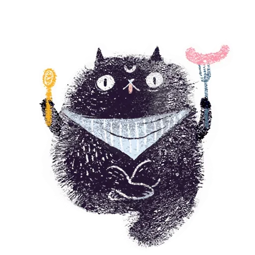 Эмодзи Кот Черныш