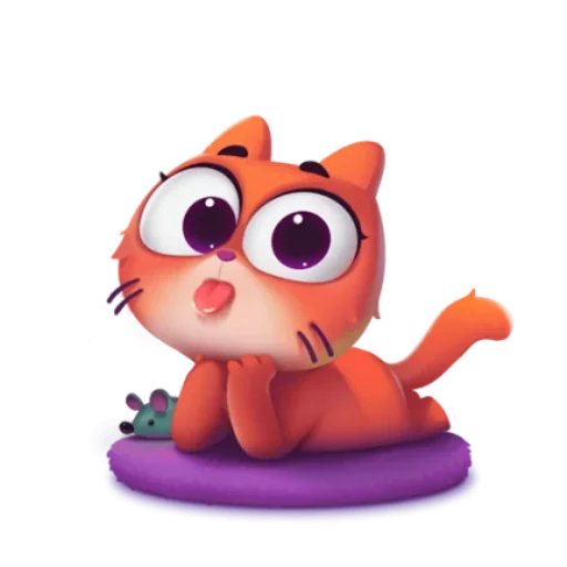 Эмодзи котёнок Таффи