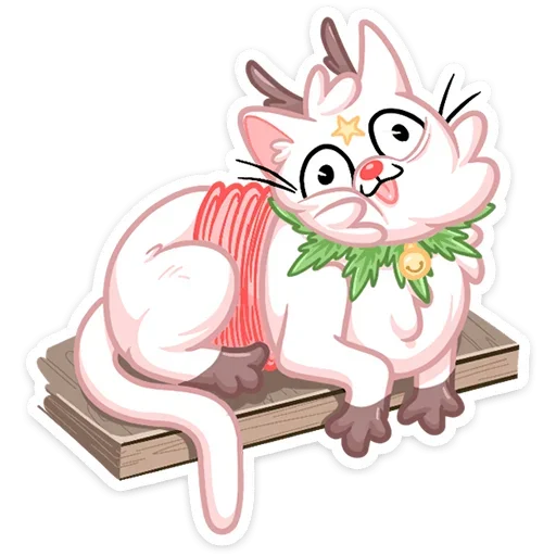 Эмодзи Новогодняя Котострофа