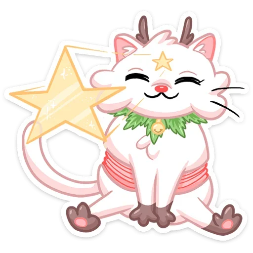 Эмодзи Новогодняя Котострофа