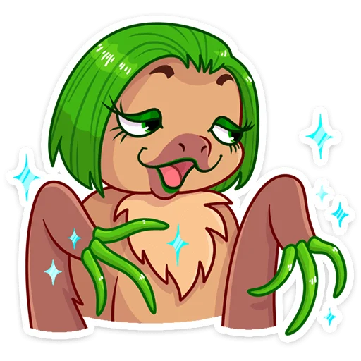 Эмодзи Ленивица Леночка