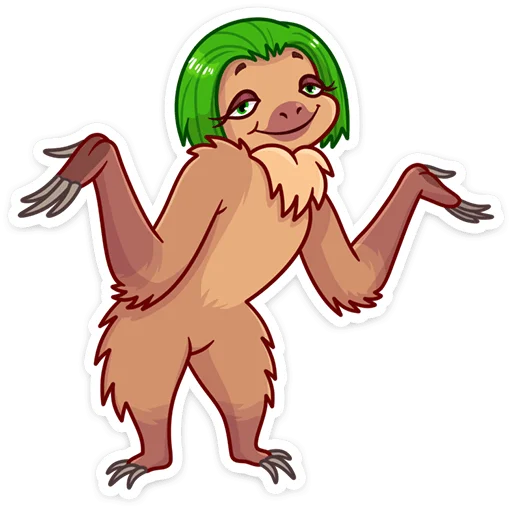 Эмодзи Ленивица Леночка