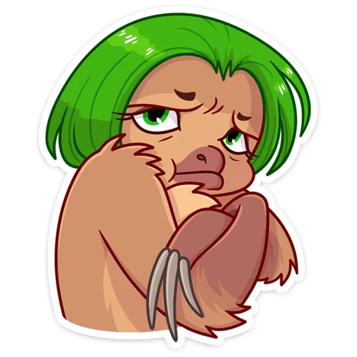 Эмодзи Ленивица Леночка