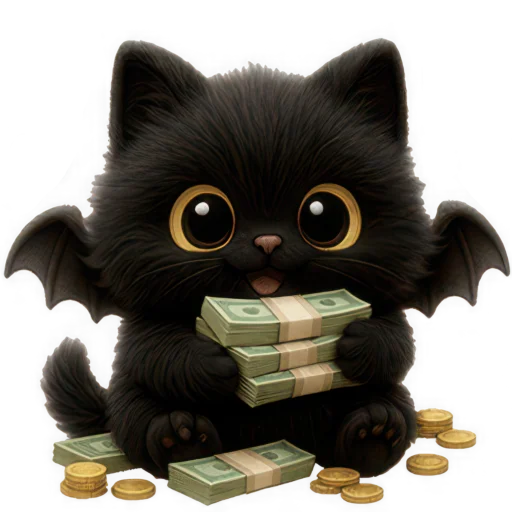 Эмодзи Черный летучик