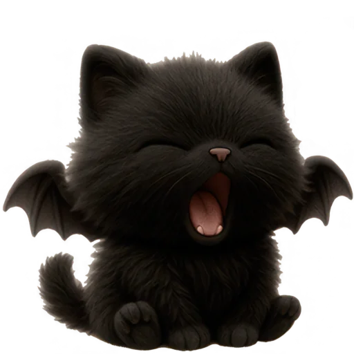 Эмодзи Черный летучик