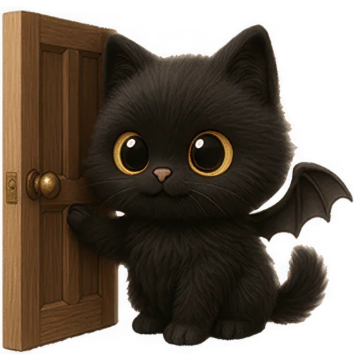 Эмодзи Черный летучик