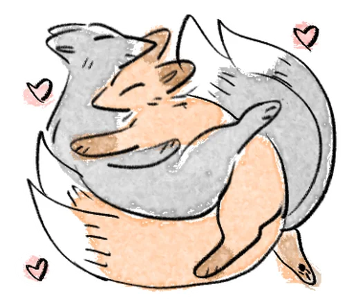 Эмодзи Kitsune friend