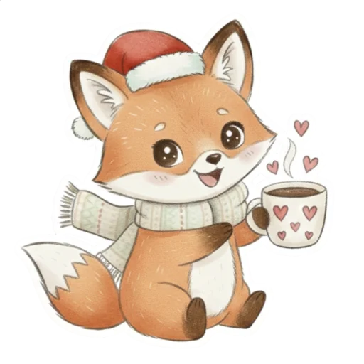 Эмодзи лисенок