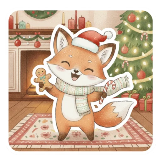 Эмодзи лисенок