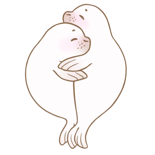 Эмодзи Little white seal
