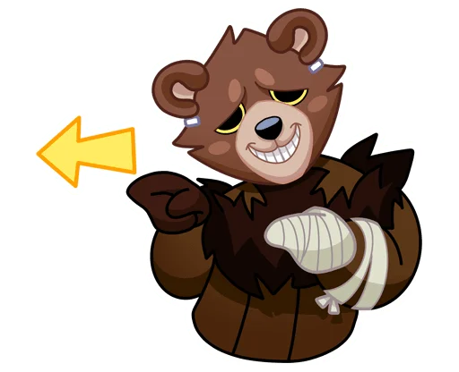 Эмодзи Медвежутка без надписей